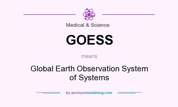 What does GOESS mean? It stands for Global Earth Observation System of Systems