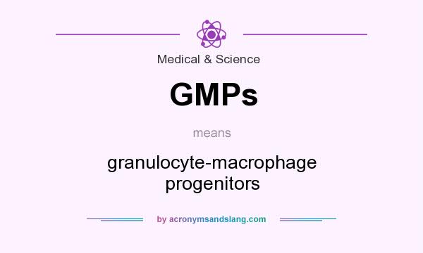 What does GMPs mean? It stands for granulocyte-macrophage progenitors