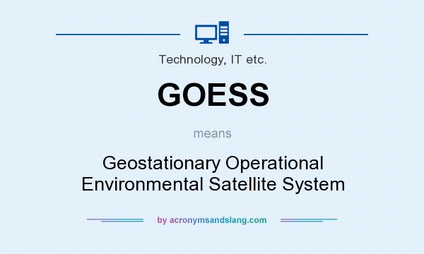 What does GOESS mean? It stands for Geostationary Operational Environmental Satellite System