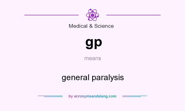 What does gp mean? It stands for general paralysis