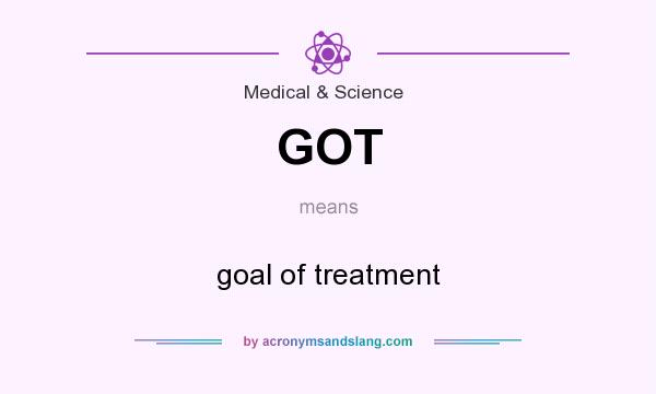 What does GOT mean? It stands for goal of treatment