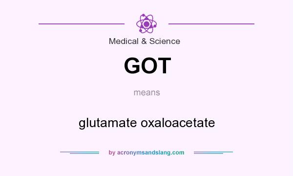 What does GOT mean? It stands for glutamate oxaloacetate
