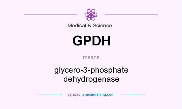 What does GPDH mean? It stands for glycero-3-phosphate dehydrogenase