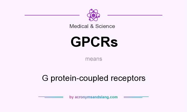 What does GPCRs mean? It stands for G protein-coupled receptors