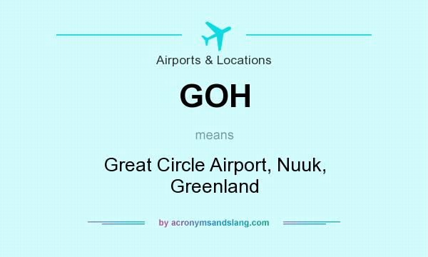 What does GOH mean? It stands for Great Circle Airport, Nuuk, Greenland