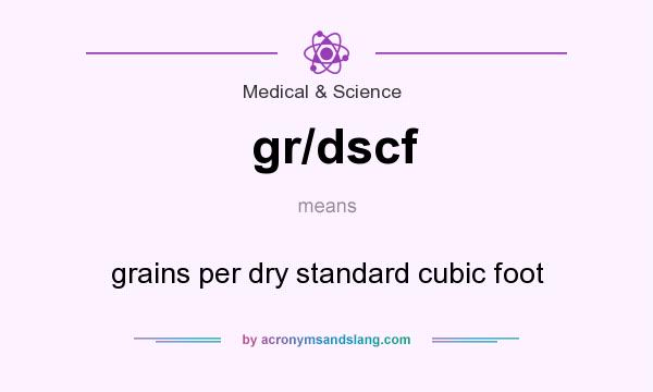 What does gr/dscf mean? It stands for grains per dry standard cubic foot