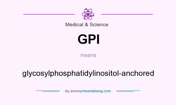 What does GPI mean? It stands for glycosylphosphatidylinositol-anchored