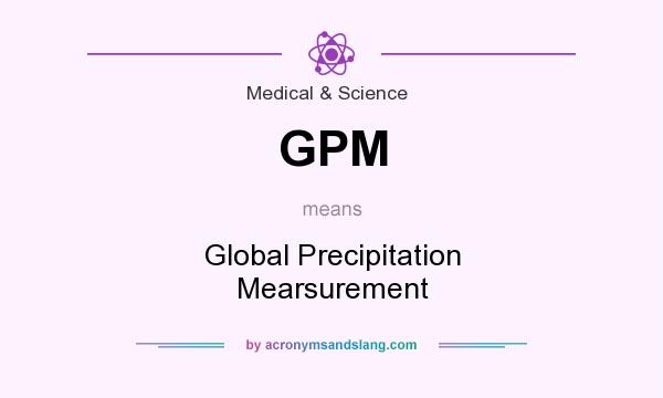 What does GPM mean? It stands for Global Precipitation Mearsurement