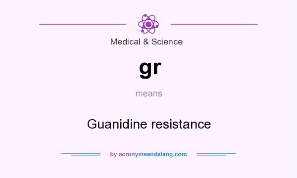 What does gr mean? It stands for Guanidine resistance