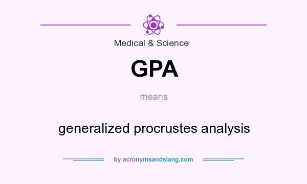 What does GPA mean? It stands for generalized procrustes analysis
