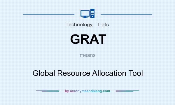 What does GRAT mean? It stands for Global Resource Allocation Tool