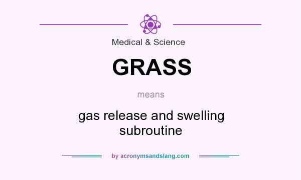What does GRASS mean? It stands for gas release and swelling subroutine