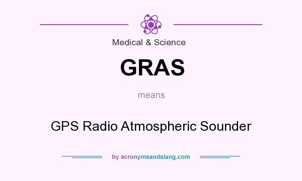 What does GRAS mean? It stands for GPS Radio Atmospheric Sounder