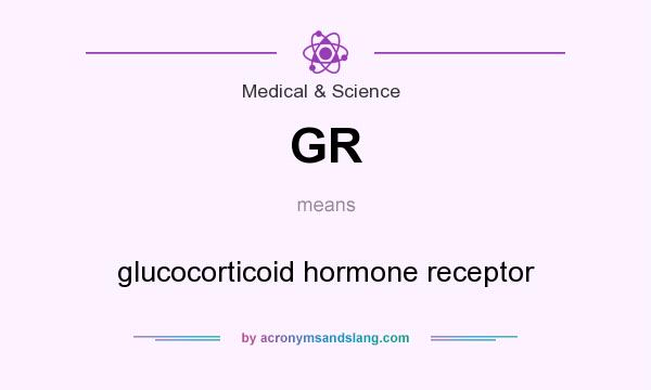 What does GR mean? It stands for glucocorticoid hormone receptor