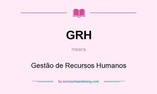What does GRH mean? It stands for Gestão de Recursos Humanos