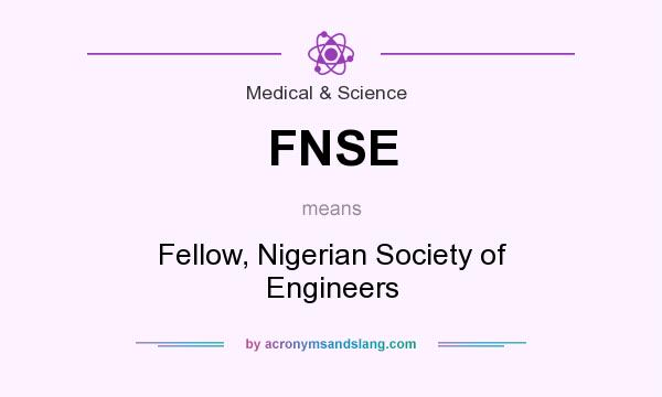 What does FNSE mean? It stands for Fellow, Nigerian Society of Engineers