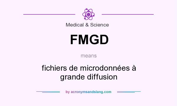 What does FMGD mean? It stands for fichiers de microdonnées à grande diffusion