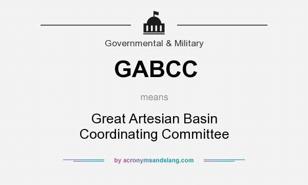 What does GABCC mean? It stands for Great Artesian Basin Coordinating Committee