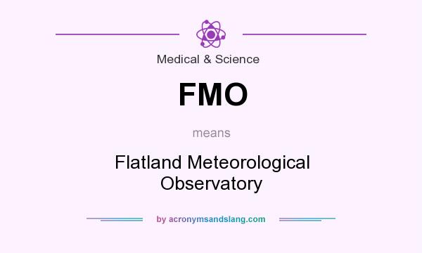 What does FMO mean? It stands for Flatland Meteorological Observatory
