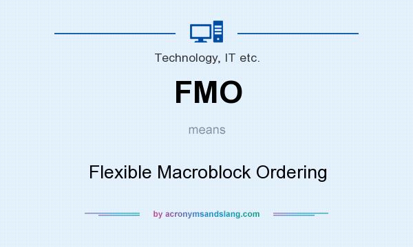 What does FMO mean? It stands for Flexible Macroblock Ordering