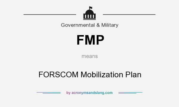 What does FMP mean? It stands for FORSCOM Mobilization Plan