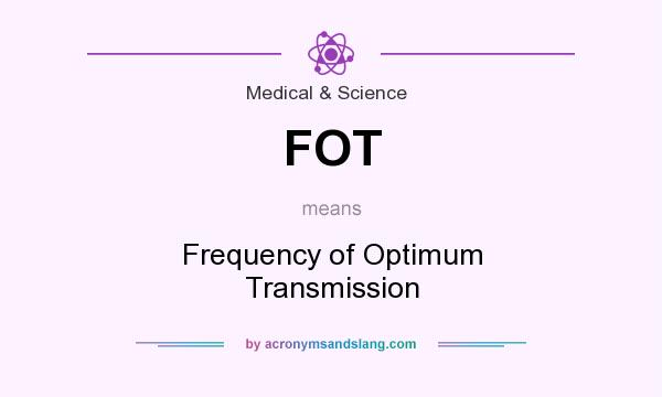 What does FOT mean? It stands for Frequency of Optimum Transmission