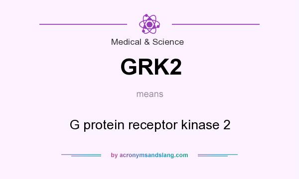 What does GRK2 mean? It stands for G protein receptor kinase 2
