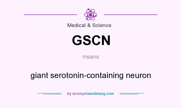 What does GSCN mean? It stands for giant serotonin-containing neuron