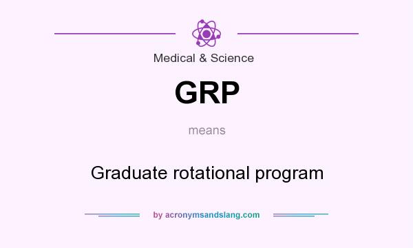 What does GRP mean? It stands for Graduate rotational program