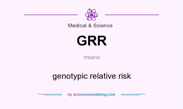 What does GRR mean? It stands for genotypic relative risk