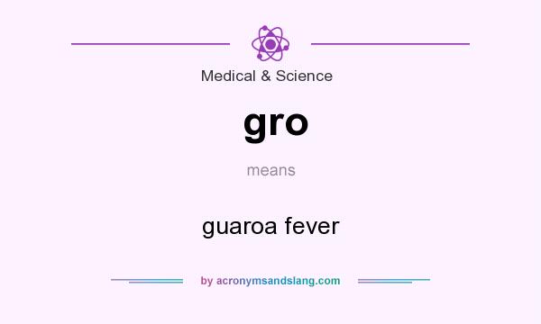 What does gro mean? It stands for guaroa fever