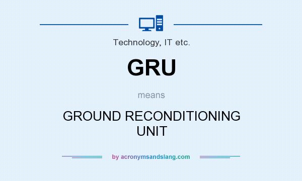 What does GRU mean? It stands for GROUND RECONDITIONING UNIT