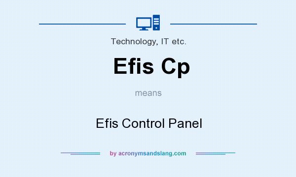 What does Efis Cp mean? It stands for Efis Control Panel