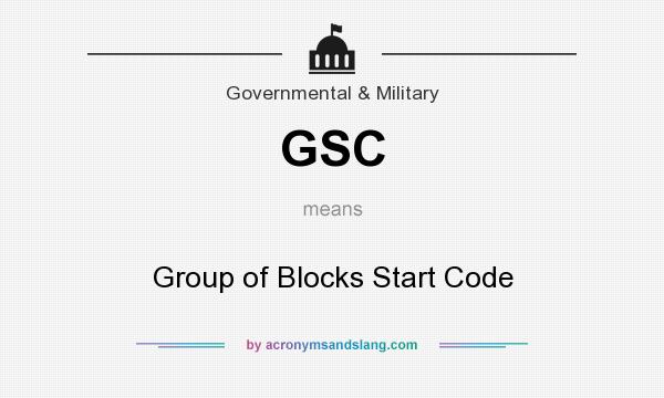 What does GSC mean? It stands for Group of Blocks Start Code