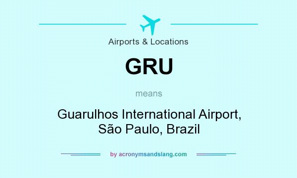 What does GRU mean? It stands for Guarulhos International Airport, São Paulo, Brazil