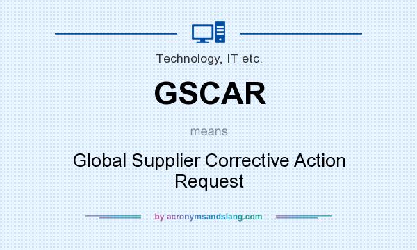 What does GSCAR mean? It stands for Global Supplier Corrective Action Request