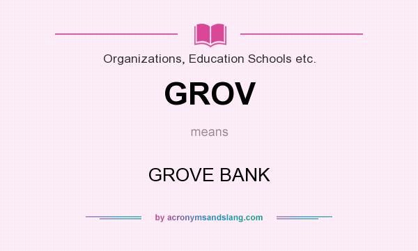 What does GROV mean? It stands for GROVE BANK