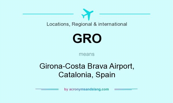 What does GRO mean? It stands for Girona-Costa Brava Airport, Catalonia, Spain