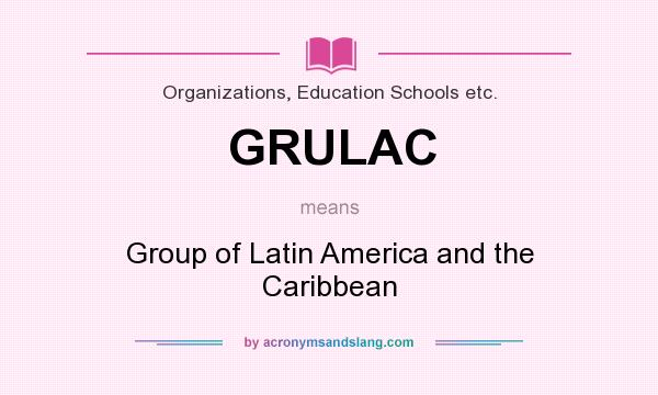 What does GRULAC mean? It stands for Group of Latin America and the Caribbean