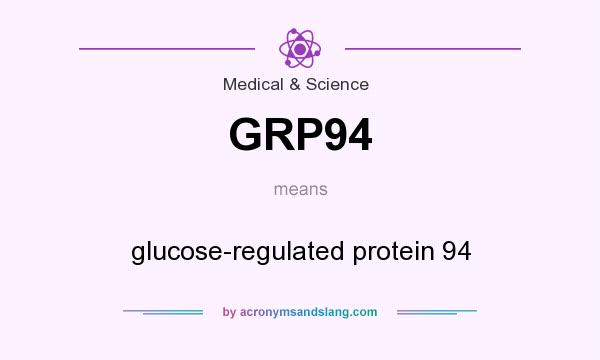 What does GRP94 mean? It stands for glucose-regulated protein 94