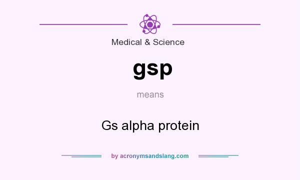 What does gsp mean? It stands for Gs alpha protein