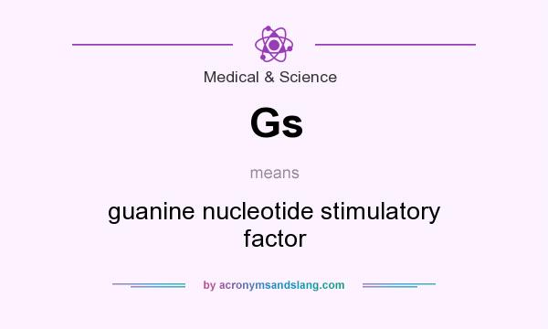 What does Gs mean? It stands for guanine nucleotide stimulatory factor