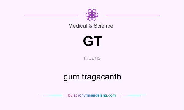 What does GT mean? It stands for gum tragacanth