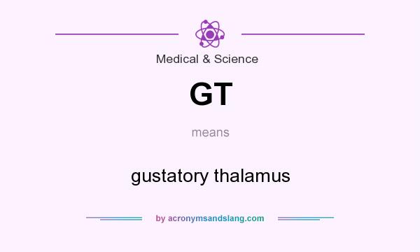 What does GT mean? It stands for gustatory thalamus