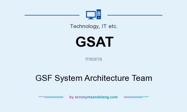 What does GSAT mean? It stands for GSF System Architecture Team