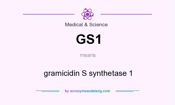 What does GS1 mean? It stands for gramicidin S synthetase 1