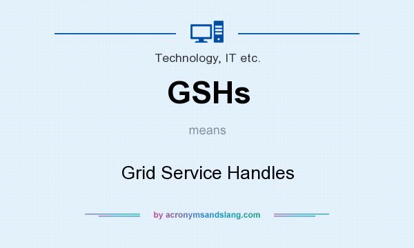 What does GSHs mean? It stands for Grid Service Handles