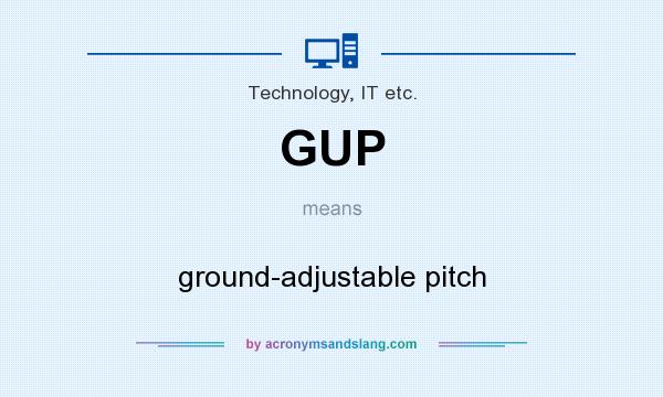 What does GUP mean? It stands for ground-adjustable pitch