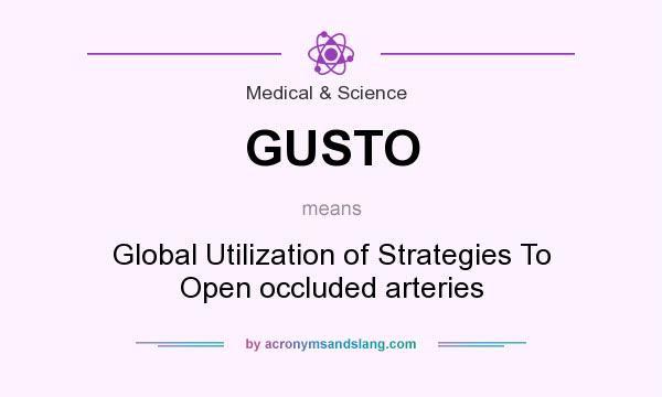 What does GUSTO mean? It stands for Global Utilization of Strategies To Open occluded arteries