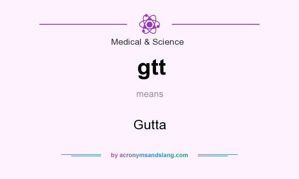 What does gtt mean? It stands for Gutta